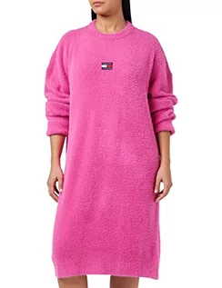 Sukienki - Tommy Hilfiger Damska sukienka swetrowa Tjw, różowa miłość, XL, Pink Amour, XL - grafika 1