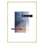 Ramki na zdjęcia - Ramka na zdjęcia ALU E 70 x 100 cm złota półmatowa aluminiowa - miniaturka - grafika 1