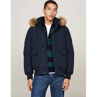 Tommy Hilfiger Puchowa kurtka bomber ROCKIE | Regular Fit - Kurtki męskie Tommy Hilfiger Puchowa kurtka bomber ROCKIE | Regular Fit - Kurtki męskie - miniaturka - grafika 1