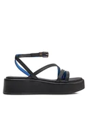 Sandały damskie - Tommy Hilfiger Sandały Th Strap Platform FW0FW07728 Czarny - miniaturka - grafika 1
