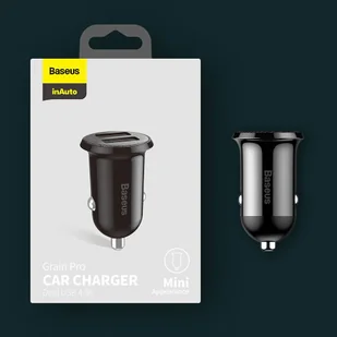 Baseus Grain Pro ładowarka samochodowa 2x USB 4,8 A czarny (CCALLP-01) - Ładowarki samochodowe - miniaturka - grafika 17