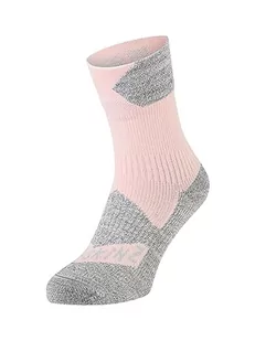 SEALSKINZ Bircham wodoodporne skarpety do kostki na każdą pogodę, Różowy/Szary Marl, Medium - Skarpetki damskie - miniaturka - grafika 1