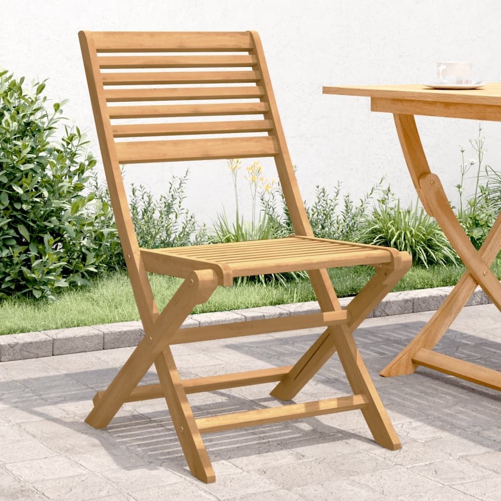 vidaXL Krzesła ogrodowe 2 szt. Składane 48,5x61,5x87 cm lite drewno akacjowe