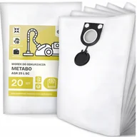 Worki do odkurzaczy - 20x Worek do Odkurzacza Metabo Asr 25 L Sc Syntetyczny Pojemny Mocny G9 - miniaturka - grafika 1