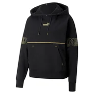 Bluzy sportowe damskie - Bluza dresowa damska Puma POWER DECO GLAM - miniaturka - grafika 1