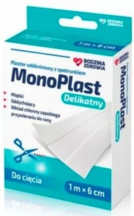 SILESIAN PHARMA Rodzina Zdrowia Plastry MonoPlast włókninowe 1m x 6cm - Apteczki i materiały opatrunkowe - miniaturka - grafika 1