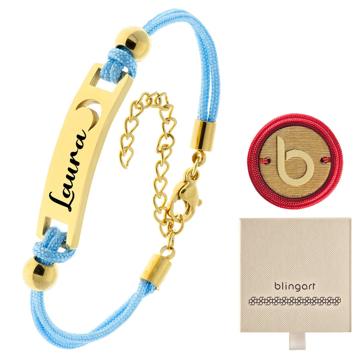 Bransoletka dla dziewczynki z GRAWEREM sznurkowa K