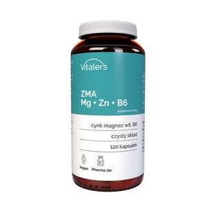 Vitaler's, ZMA Mg 240 mg + Zn 15 mg + B6 10 mg, 120 kaps. - Witaminy i minerały - miniaturka - grafika 1