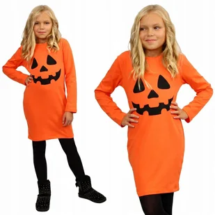 Sukienka HALLOWEEN Dynia MINKA Tunika TUBA 152 - Sukienki - miniaturka - grafika 1
