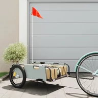 Przyczepki rowerowe - Przyczepka rowerowa, szara, tkanina Oxford i żelazo Lumarko! - miniaturka - grafika 1