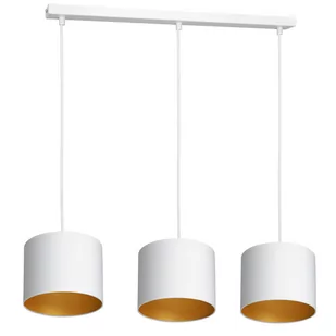 Luminex Arden 3448 Lampa wisząca zwis 3x60W E27 biały/złoty - Lampy sufitowe - miniaturka - grafika 1