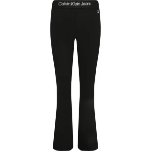 CALVIN KLEIN JEANS Spodnie PUNTO TAPE FLARE | flare fit - Spodnie sportowe damskie - miniaturka - grafika 1