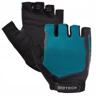 Rękawiczki rowerowe - Rękawiczki Rowerowe Kolarskie Krótkie Na Rzep Bez Palców Niebieskie METEOR - miniaturka - grafika 1