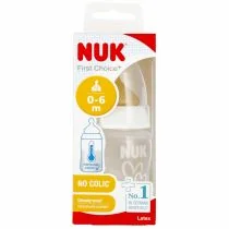 Nuk Butelka z wskaźnikiem temp. 0-6m First Choice 10743876 150 ml - Butelki dla niemowląt - miniaturka - grafika 1