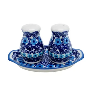 Ceramiczny zestaw solniczka Ceramika Bolesławiec - Młynki do soli i pieprzu - miniaturka - grafika 1