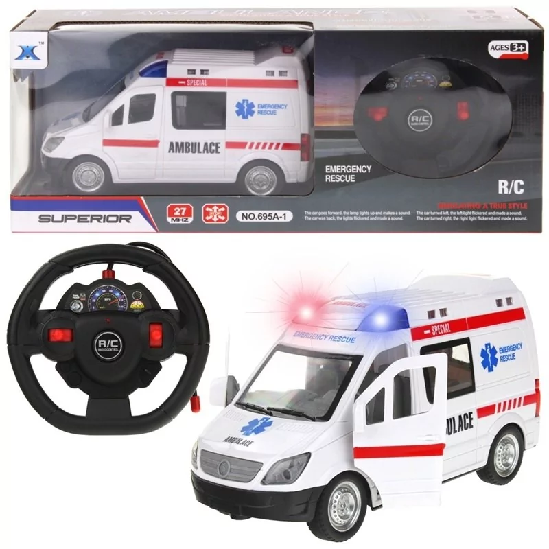 INNI Auto Ambulans zdalnie sterowany, światło, dźwięk