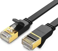 Kable komputerowe i do monitorów - Ugreen Płaski kabel sieciowy UGREEN NW106 Ethernet RJ45, Cat.7, STP, 3m czarny - miniaturka - grafika 1