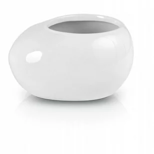 Osłonka doniczki Oval wewnętrzna 22 cm biała - Donice - miniaturka - grafika 1