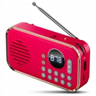 Głośniki przenośne - MINI GŁOŚNIK PRZENOŚNY BEZPRZEWODOWY BLUETOOTH RADIO FM USB AUX CZERWONY - miniaturka - grafika 1