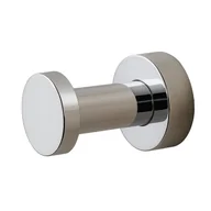 Wieszaki łazienkowe - BALNEO - haczyk na ręczniki stal nierdzewna srebrny CHROM - haczyk łazienkowy QUBE nierdzewny - wieszak ścienny do łazienki - miniaturka - grafika 1