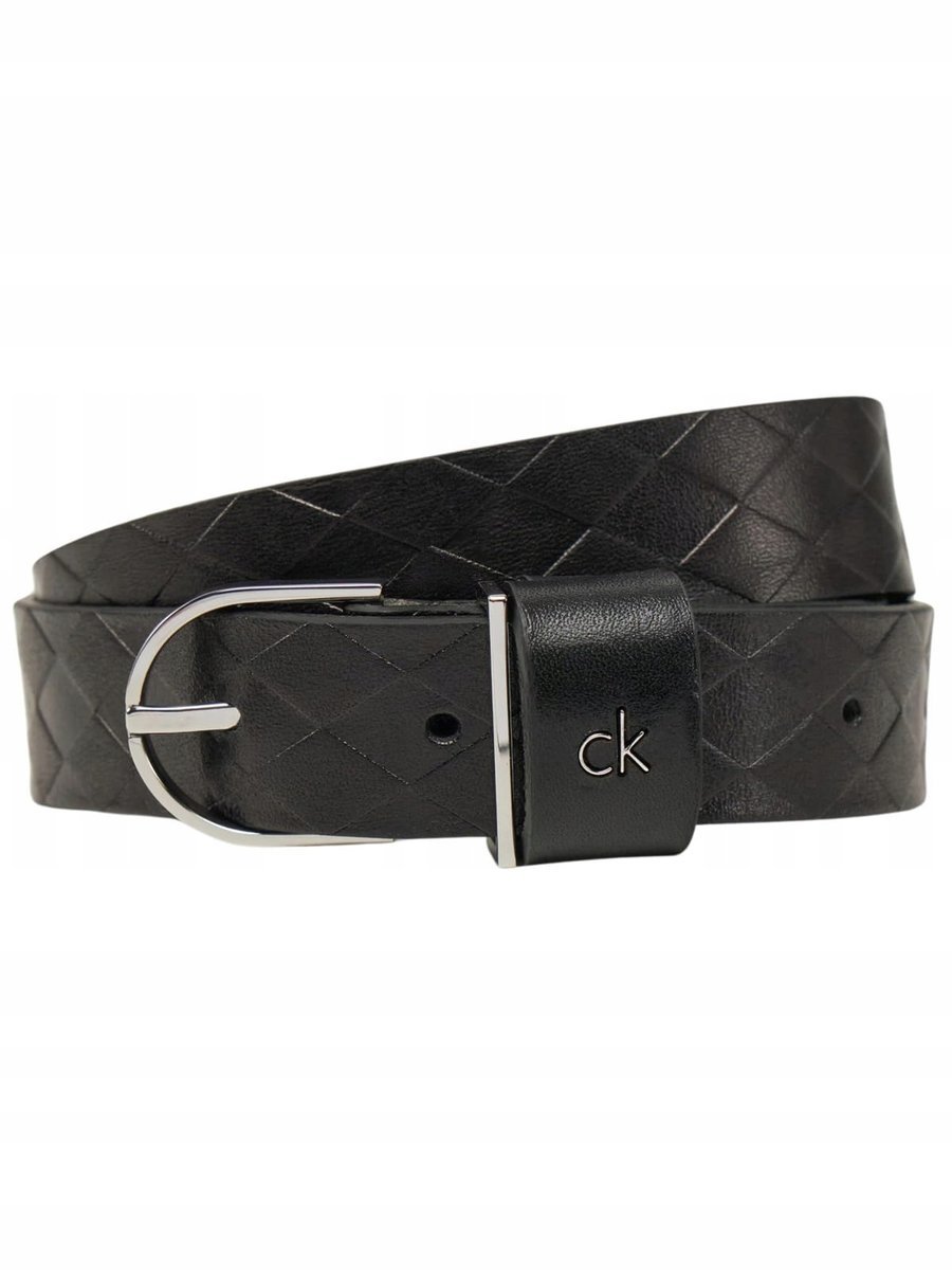 Pasek damski skórzany do spodni Calvin Klein K60K613152 czarny - Belt: 90