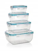 Pojemniki kuchenne - Zestaw 3 pojemników LEYA 0,4 + 0,8 + 1,4 + 2,3L - miniaturka - grafika 1