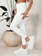 Spodnie damskie - Spodnie damskie jeansowe ALGATE białe Dstreet UY1941-30 - miniaturka - grafika 1