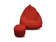 Pufy i podnóżki - Pufa sako XXXXL worek + gratis outdoor czerwona - miniaturka - grafika 1