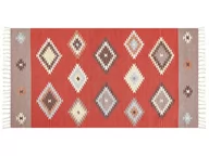 Dywany - Dywan bawełniany kilim 80 x 150 cm wielokolorowy LORUT - miniaturka - grafika 1