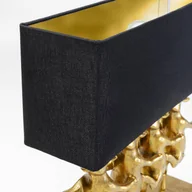 Lampy stojące - Lampa stołowa Kare Dancing Cows, czarny materiał, złota żywica - miniaturka - grafika 1