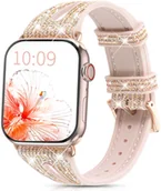 Akcesoria do smartwatchy - Kingxbar New Chameleon Band pasek Watch 8 / 7 / 6 / 5 / 4 / 3 / 2 / SE (45 / 44 / 42mm) bransoletka kryształowa silikonowa opaska złoty - miniaturka - grafika 1