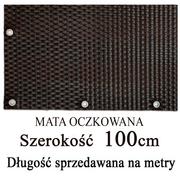 Parawany - Mata,osłona balkonowa OCZKOWANA z technorattanu, mix-brąz, szerokość 1,00 m - miniaturka - grafika 1