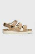 Sandały męskie - UGG sandały zamszowe Goldencoast Multistrap męskie kolor beżowy 1153095 - Ugg - miniaturka - grafika 1