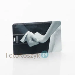 Pendrive Karta Kredytowa Ślubna Czarno-Biała (do wyboru pojemność 2-32 GB) - Pendrive - miniaturka - grafika 1