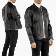 Kurtki męskie - Kurtka Męska Mauritius 3201-0012 Skóra Naturalna Czarna M Czarny - miniaturka - grafika 1