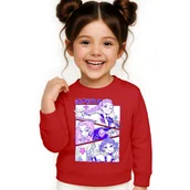 Bluzy dla dziewczynek - BLUZA DZIECIĘCA K-POPOWE ŁOWCZYNIE DEMONÓW HUNTRIX 134-140 BAWEŁNIANA - miniaturka - grafika 1