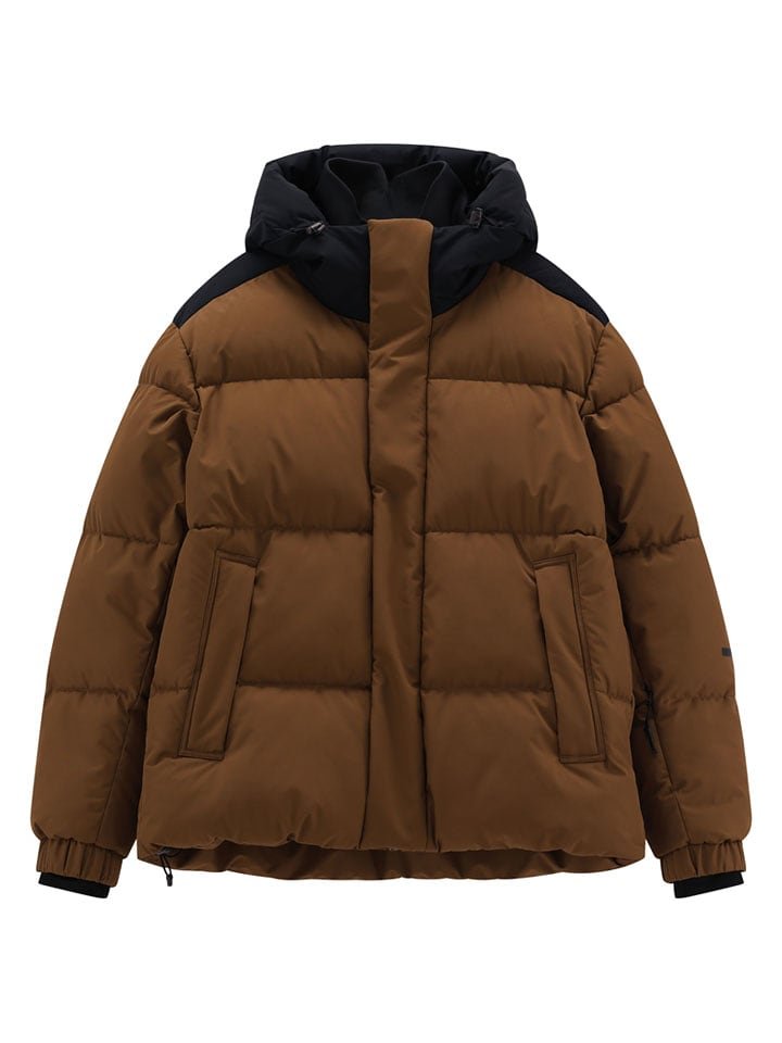 CMP Kurtka zimowa w kolorze jasnobrązowo-czarnym