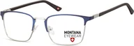 Okulary korekcyjne, oprawki, szkła - Montana Okulary oprawki prostokątne optyczne MM602C srebrno-niebieskie - miniaturka - grafika 1