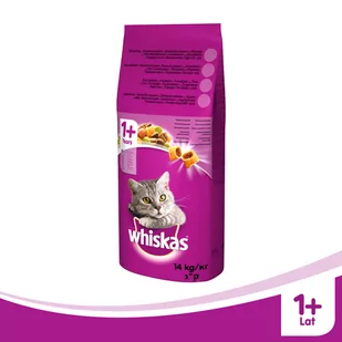 WHISKAS Adult 2x14 kg - sucha karma dla dorosłego kota, z pyszną wołowiną - Sucha karma dla kotów - miniaturka - grafika 2