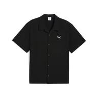 Koszule męskie - Koszula męska Puma WARDROBE ESS SEERSUCKER RELAXED czarna 62966301 - miniaturka - grafika 1