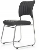 Fotele i krzesła biurowe - Rapid krzesło Sztaplowane konferencyjne czarna ekoskóra Halmar do 100 kg - miniaturka - grafika 1