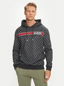 Bluzy męskie - Guess Bluza New Korbin Z4BQ30 FL04Q Czarny Regular Fit - miniaturka - grafika 1