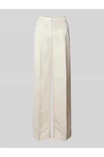 Spodnie materiałowe z szeroką nogawką w kant - Tommy Hilfiger - Spodnie sportowe damskie - miniaturka - grafika 1