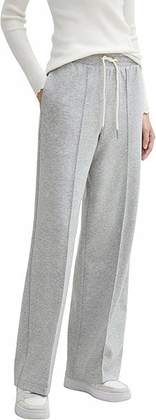 TOM TAILOR DENIM SZARE SPODNIE DRESOWE PROSTE NA SZNURKU XS XTA