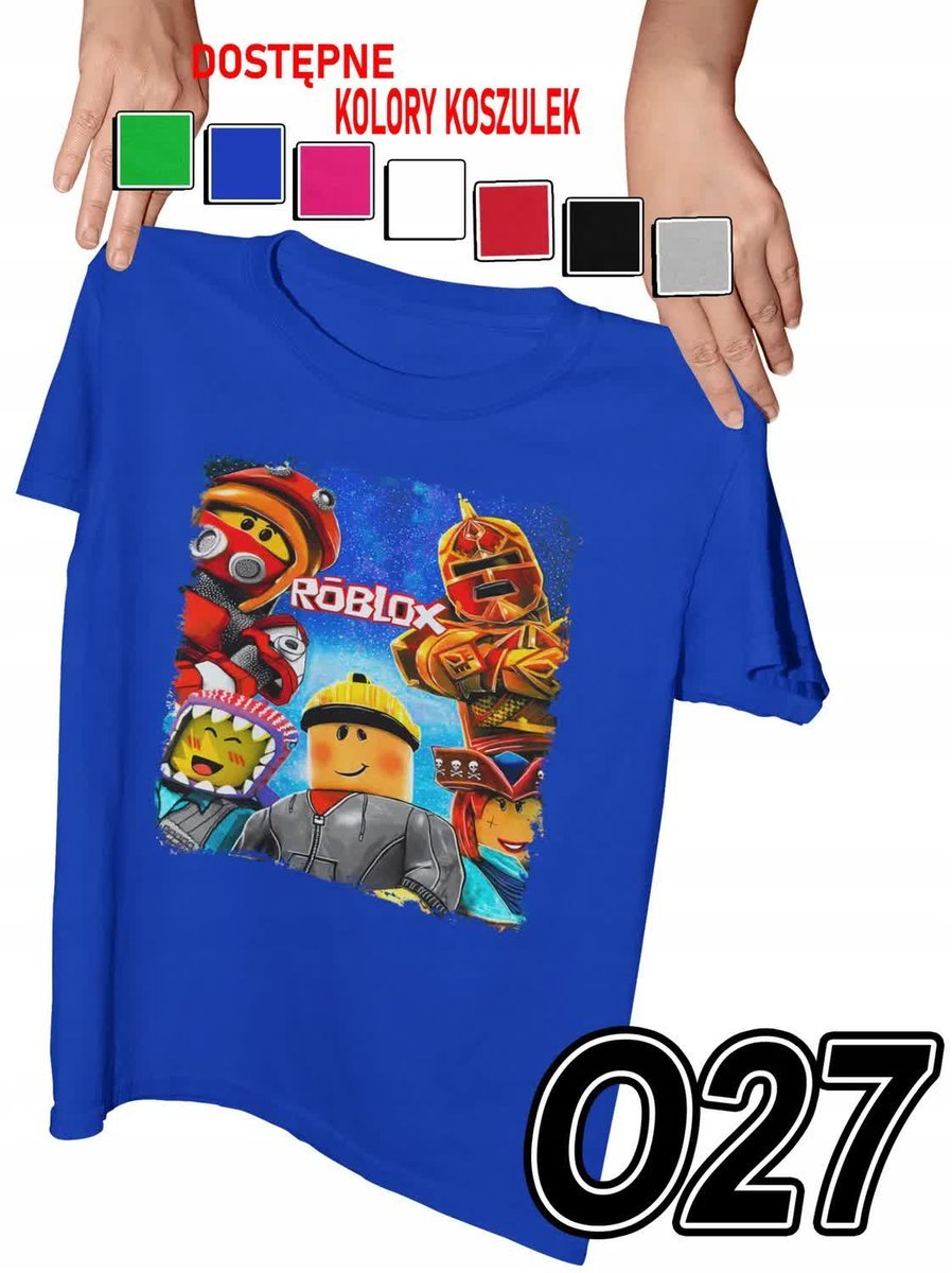 Koszulka Dziecięca Z Nadrukiem Znane Gry Roblox Ludziki Różne - M 134-140