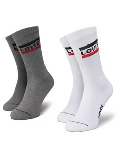 Levi's Zestaw 2 par wysokich skarpet unisex 37157-0151 Szary - Skarpetki dla dzieci - miniaturka - grafika 1