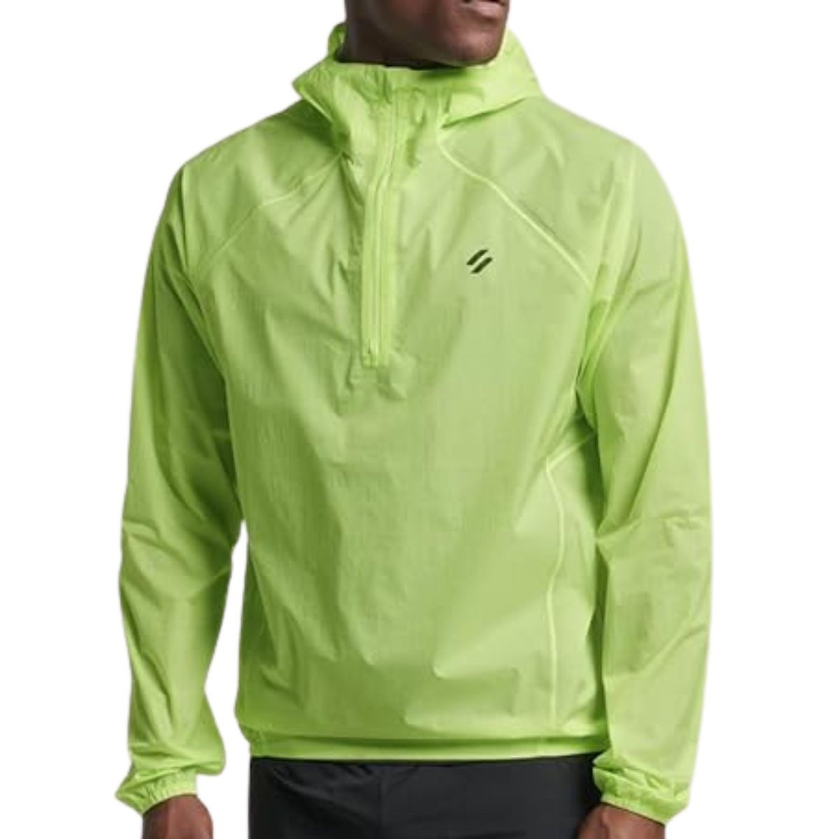 Kurtka męska Superdry Run Lw Waterproff Shell sportowa wodoodporna neonowa-L