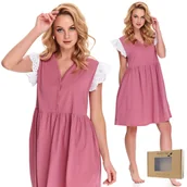 Piżamy ciążowe - Doctor Nap 9903 DOLCE VITA koszula ciążowa XL - miniaturka - grafika 1