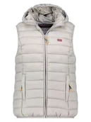 Kamizelki damskie - Geographical Norway Kamizelka pikowana "Vatikolor" w kolorze jasnoszarym - miniaturka - grafika 1