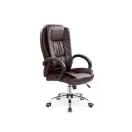 Fotele i krzesła biurowe - Fotel Obrotowy Gabinetowy Relax Ciemny Brąz Halmar - miniaturka - grafika 1